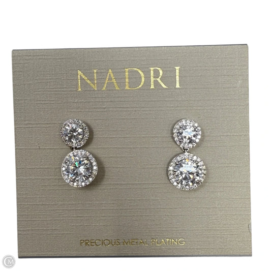 Double Halo Drop Earrings Statement By Nadri