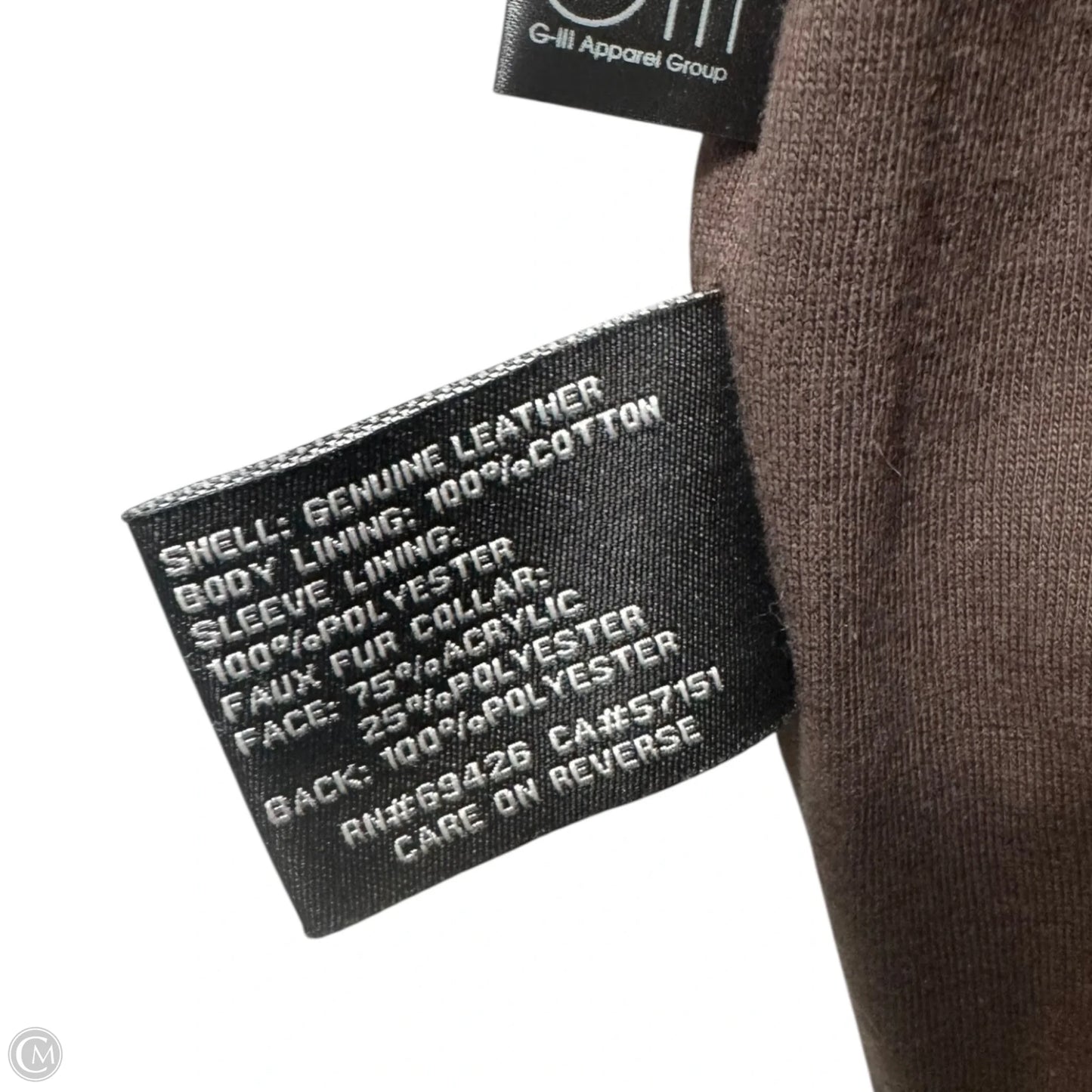 Fur Collar Jacket Leather By Black Rivet In Brown, Size: M