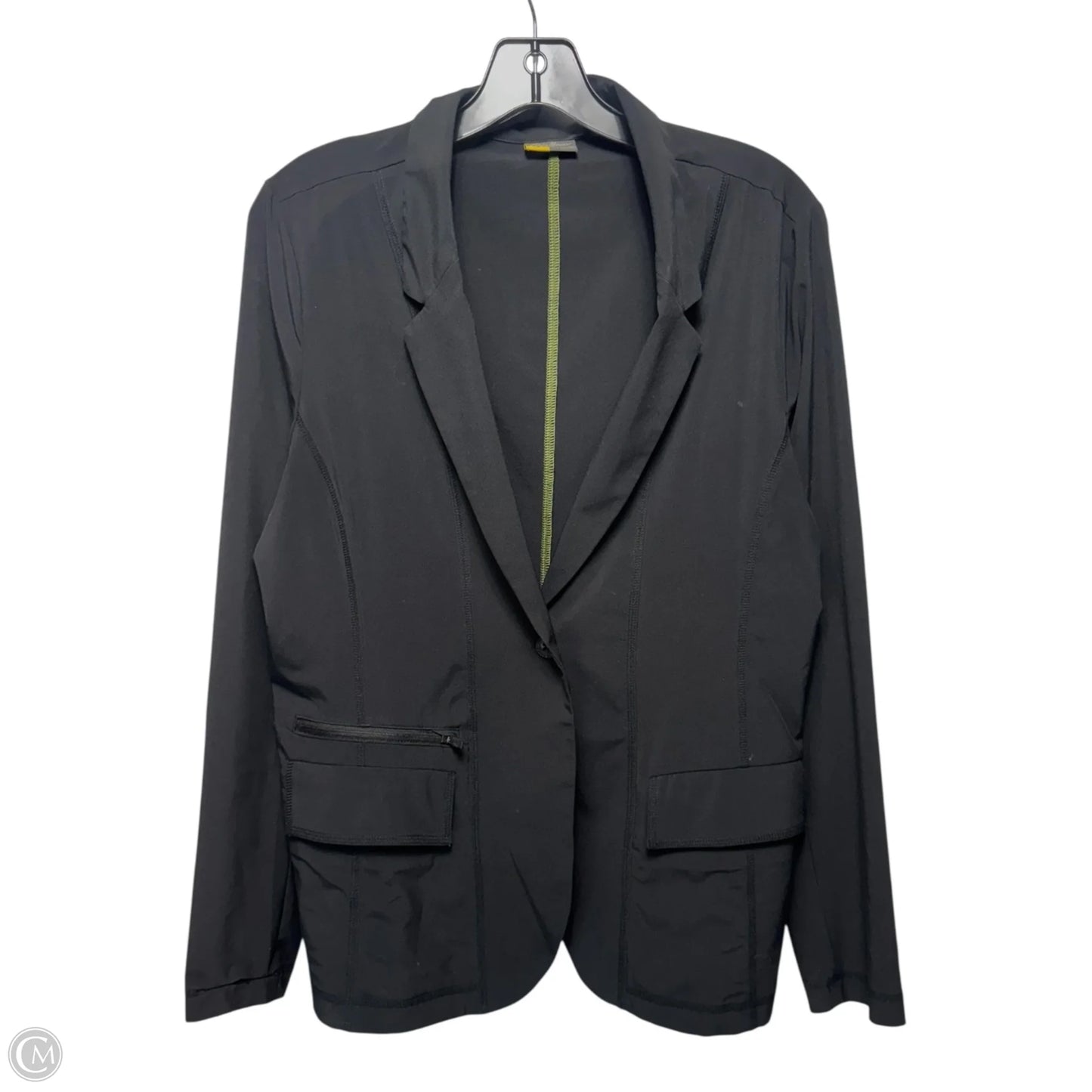 Athletic Jacket By Eddie Bauer In Black, Size: 12