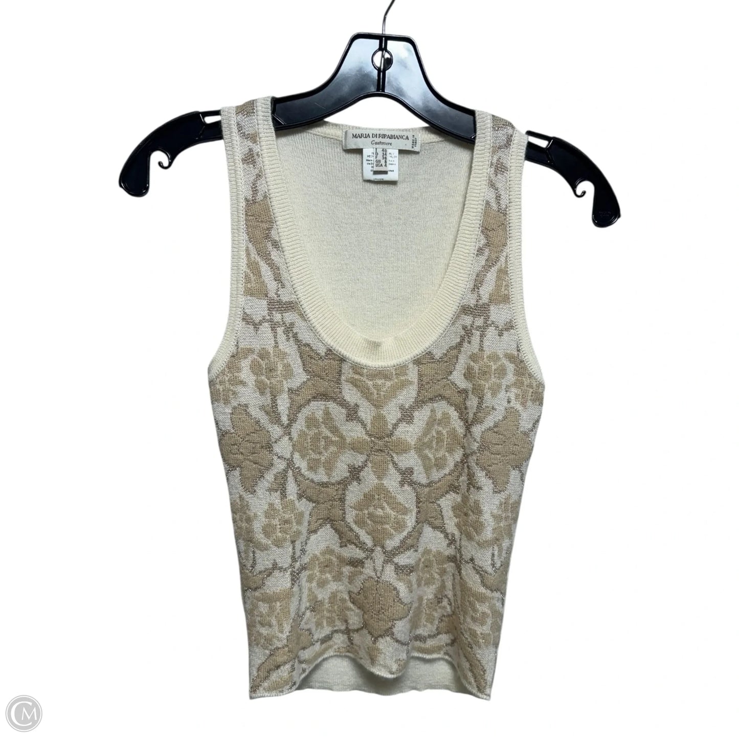 Cashmere Vest Sweater By Maria Diripabianca In Cream, Size: 4