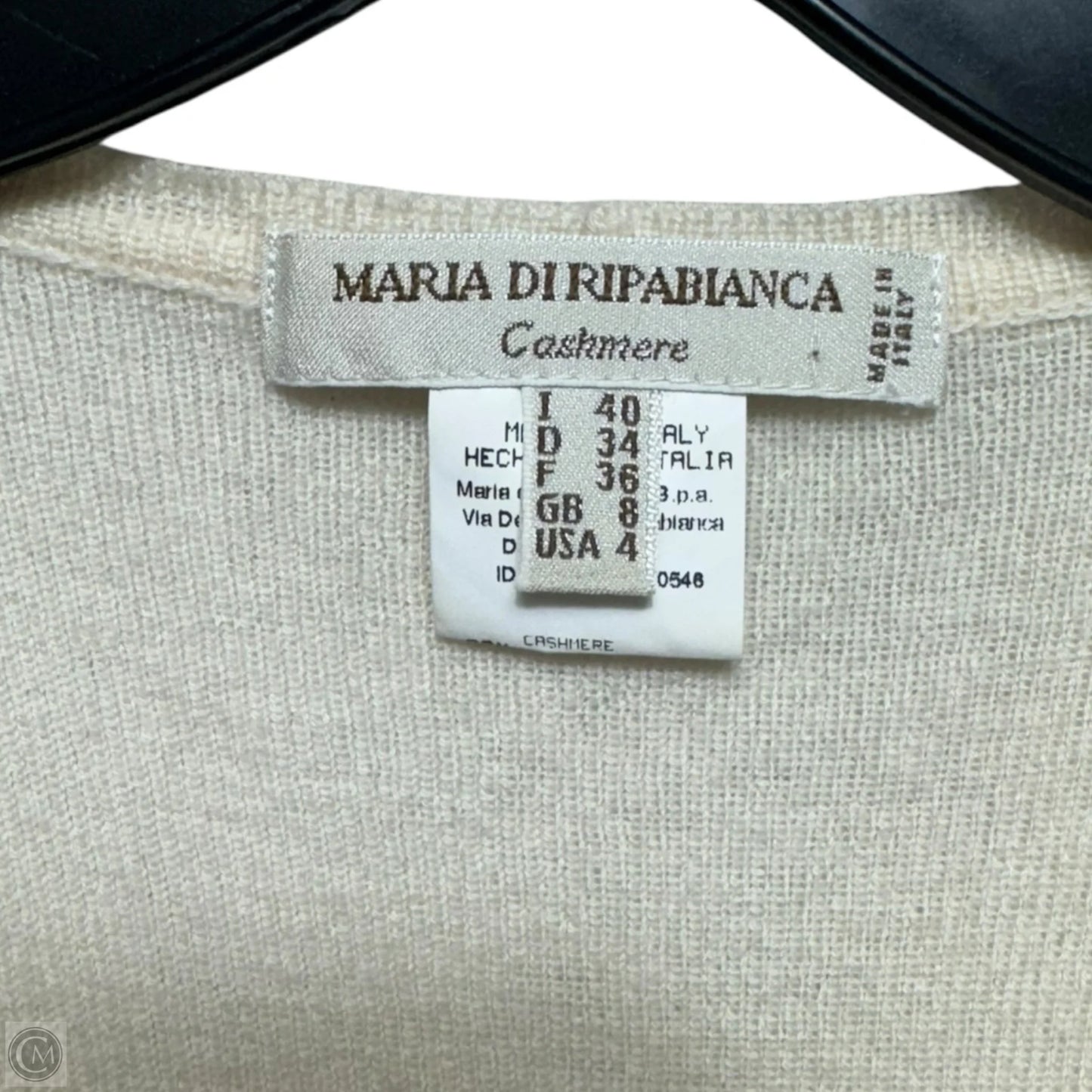 Cashmere Vest Sweater By Maria Diripabianca In Cream, Size: 4