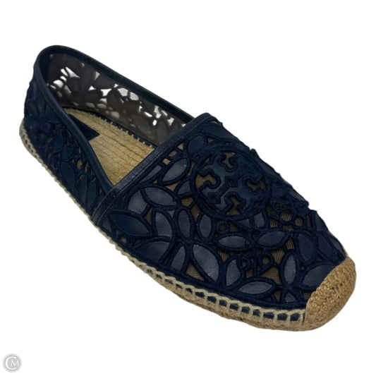 Espadrille Shoes Designer By Tory Burch In Navy, Size: 11