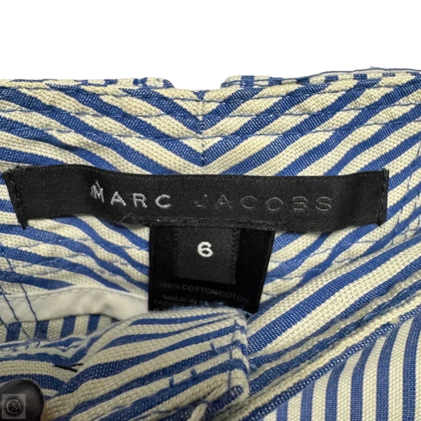 Pants Luxury Designer By Marc Jacobs In Striped Pattern, Size: 6