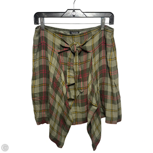 Skirt Mini & Short By Worth Ny In Plaid Pattern, Size: 6