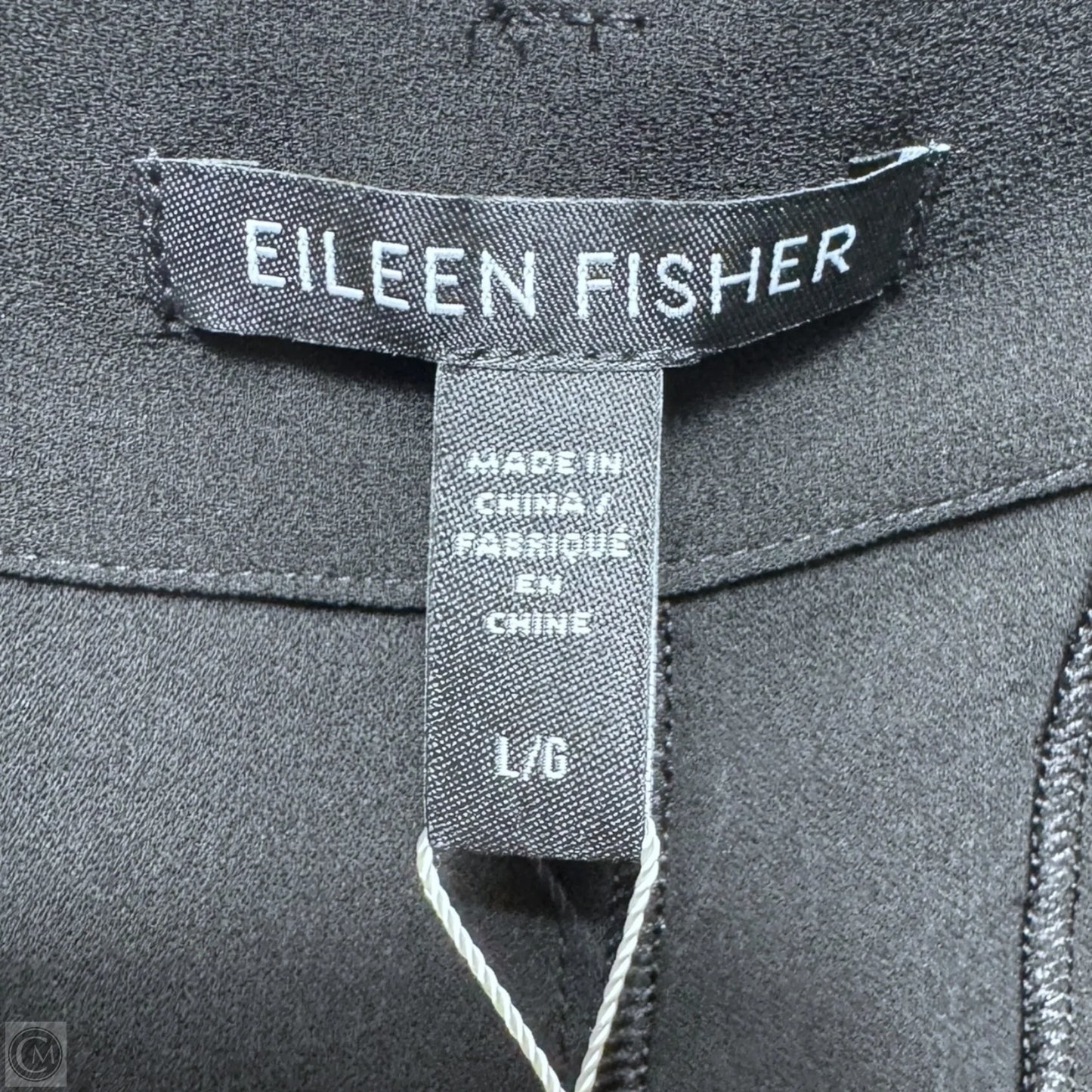 Silk Taper Ankle Pant By Eileen Fisher In Black, Size: L