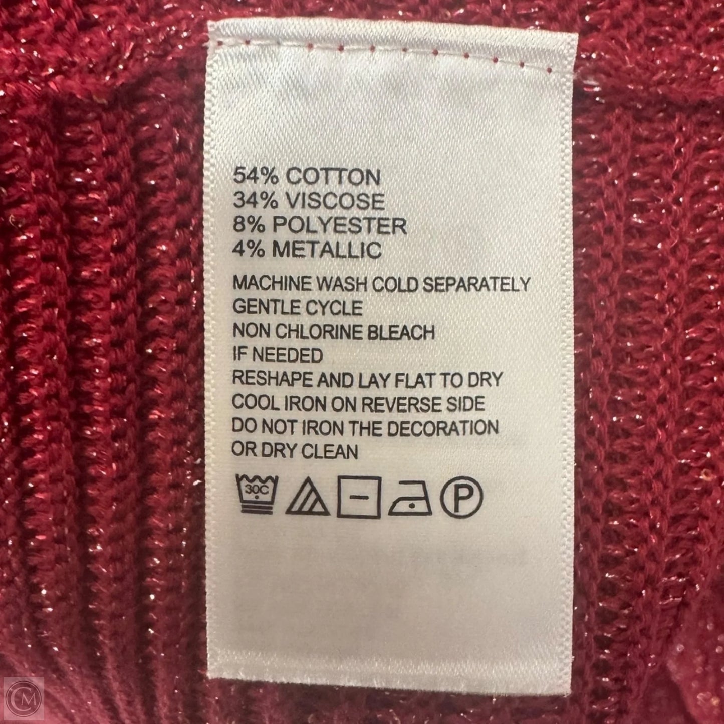 Bonita Sequin Ottoman Bateau Sweater By Tommy Bahama In Red, Size: Xl