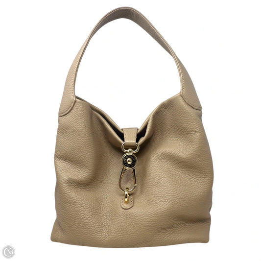 Lucca Leather Logo Lock Hobo Designer By Dooney And Bourke, Size: Medium