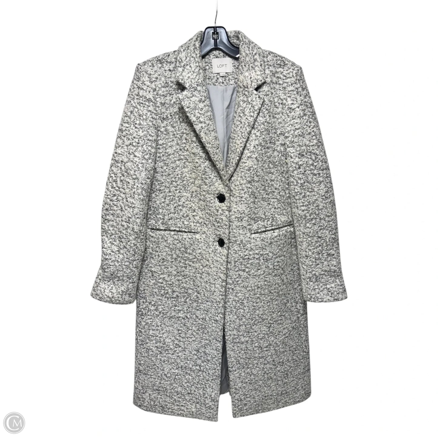 Wool Blend Coat By Loft In Grey, Size: S