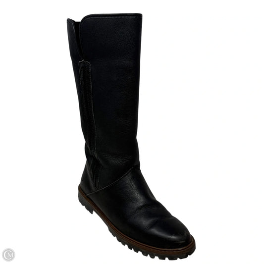 Brora Shearling Boots Mid-calf  By Draper Of Glastonbury In Black, Size: 8
