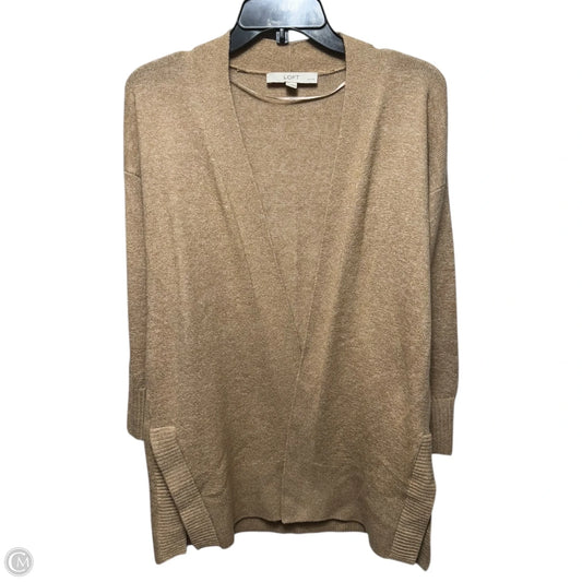Sweater Cardigan By Loft In Tan, Size: Xsp