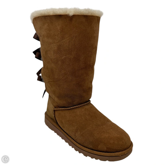 Bailey Bow Tall Boots Designer By Ugg In Tan, Size: 6