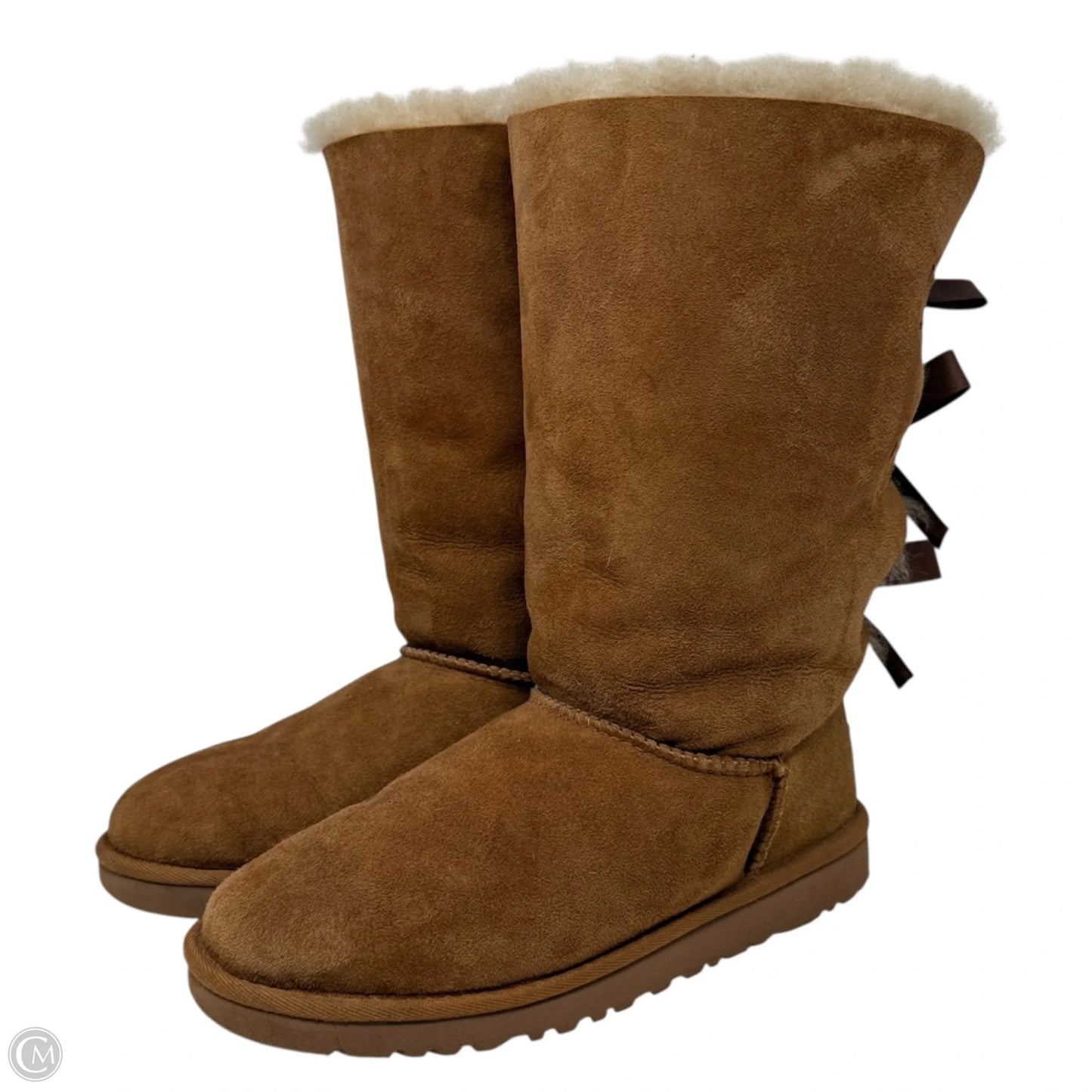 Bailey Bow Tall Boots Designer By Ugg In Tan, Size: 6