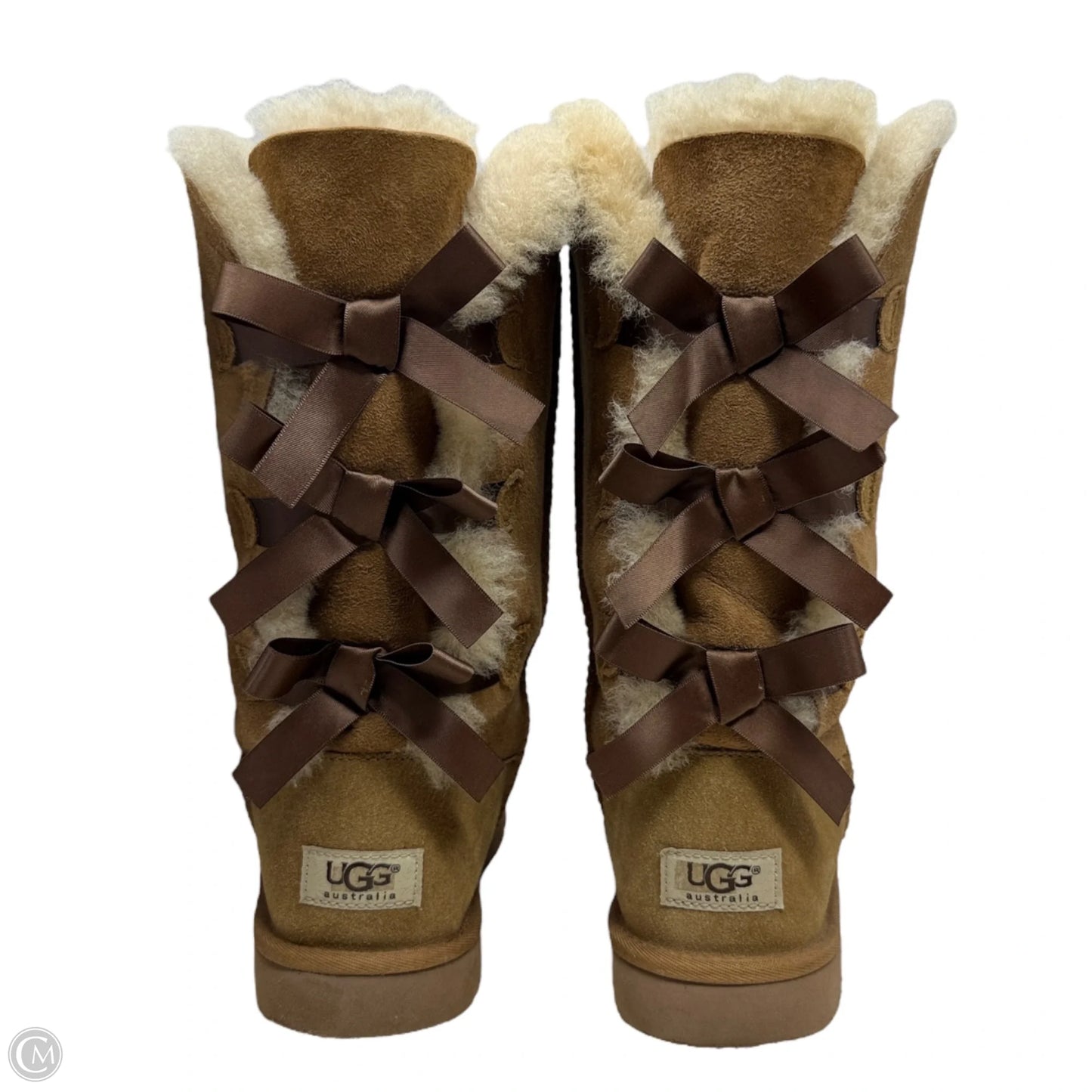 Bailey Bow Tall Boots Designer By Ugg In Tan, Size: 6