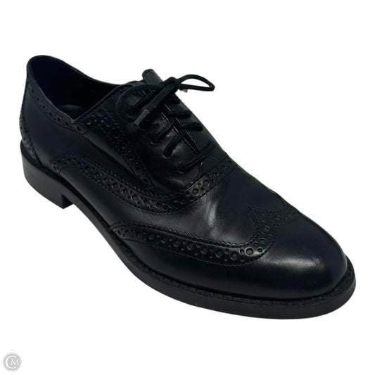 Brogue Shoes Flats By Cole-haan In Black, Size: 5