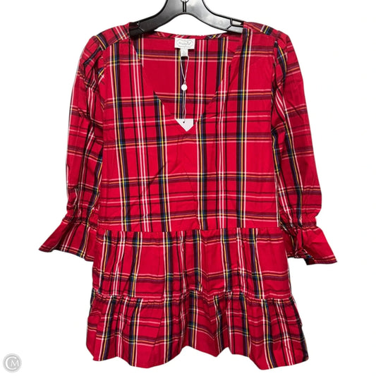 Ashford Top 3/4 Sleeve By Mudpie In Plaid Pattern, Size: L