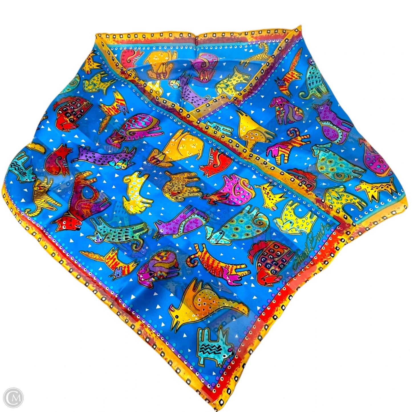 Fantasticats Silk Scarf Long By Laurel Burch