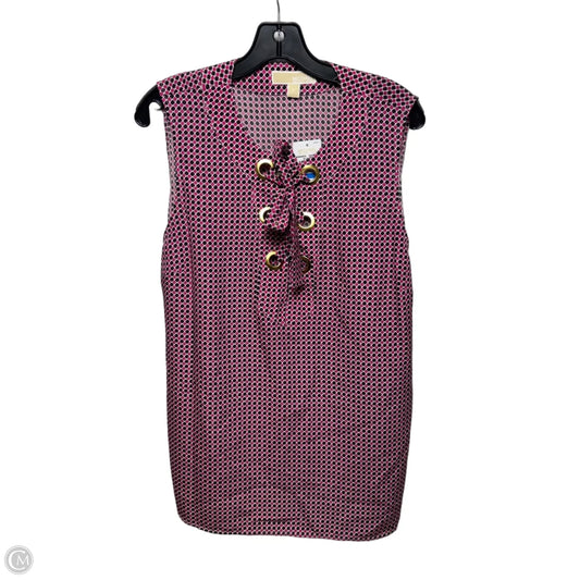 Top Sleeveless By Michael By Michael Kors In Geometric Pattern, Size: Xl