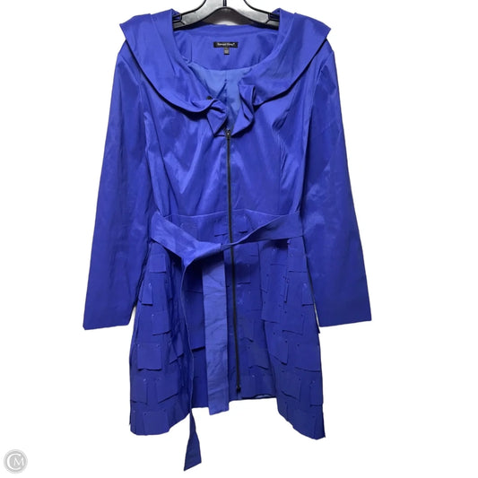 Coat Raincoat By Samuel Dong In Purple, Size: L