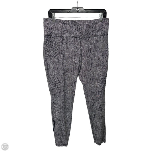 Athletic Leggings By Athleta In Black & White, Size: L