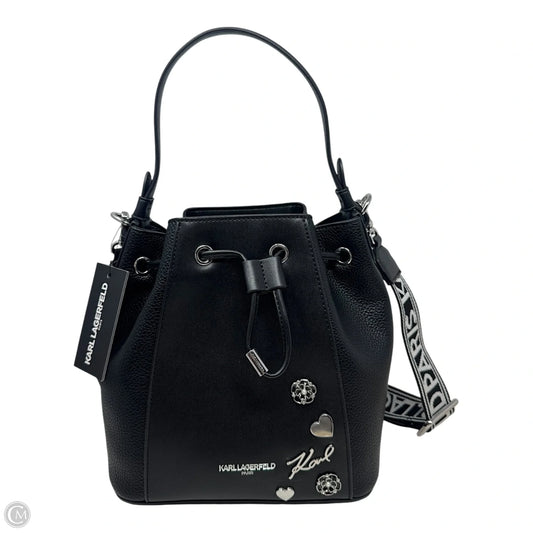 Adele Charm Bucket Handbag Designer By Karl Lagerfeld, Size: Medium