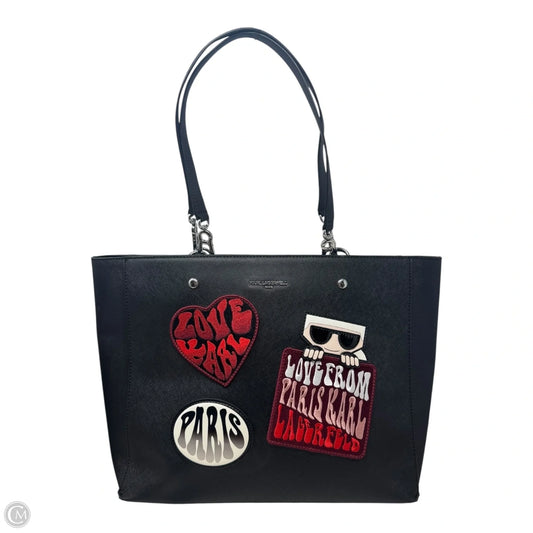 Patch Tote Designer By Karl Lagerfeld, Size: Large