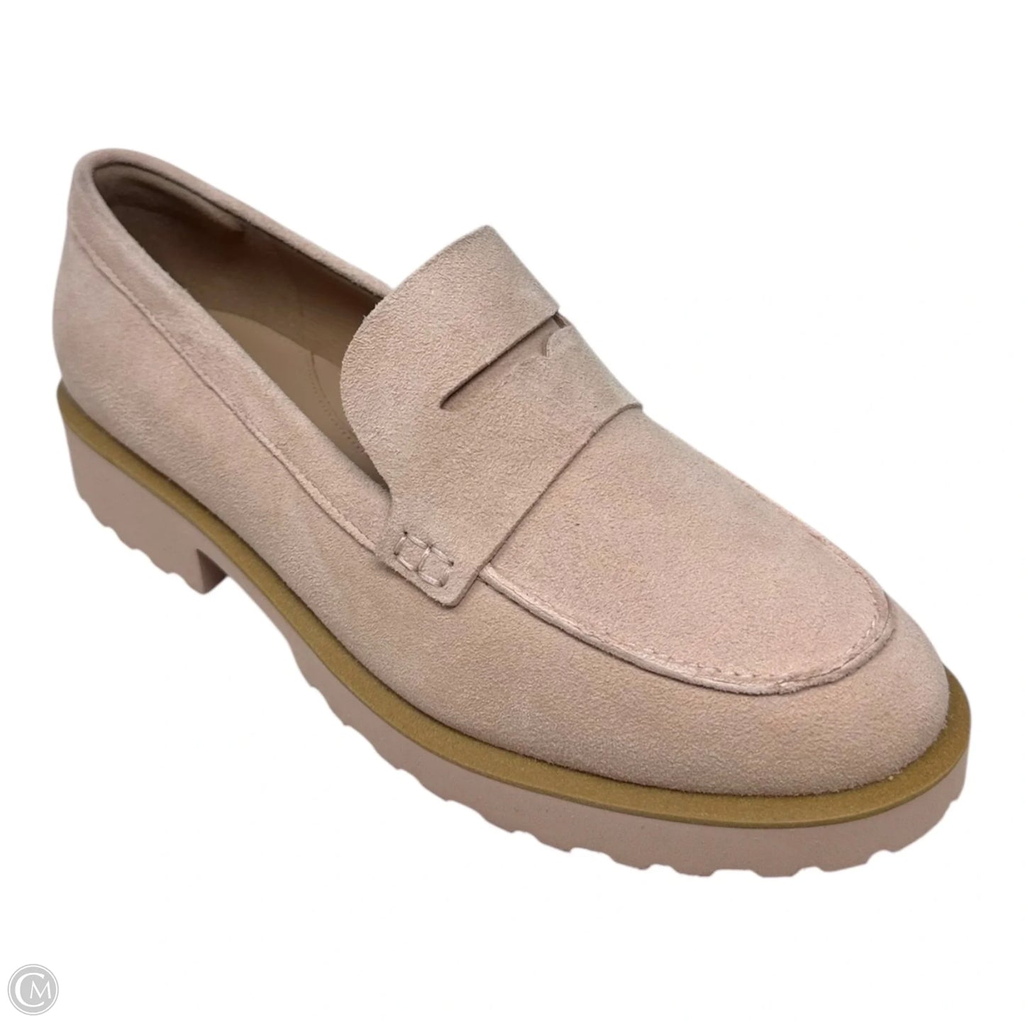 Suede Loafer Shoes Flats By Cole-haan In Pink, Size: 6.5