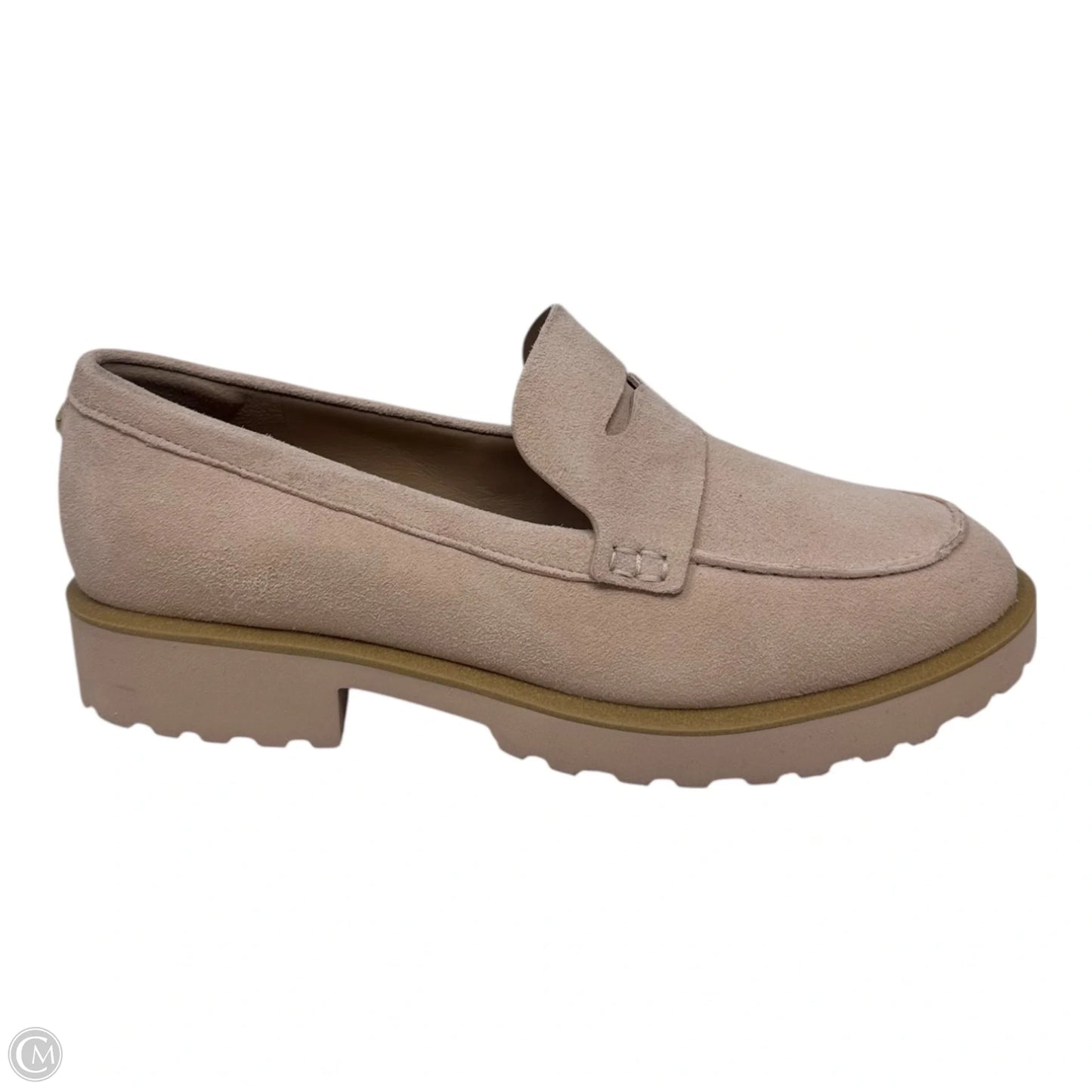 Suede Loafer Shoes Flats By Cole-haan In Pink, Size: 6.5