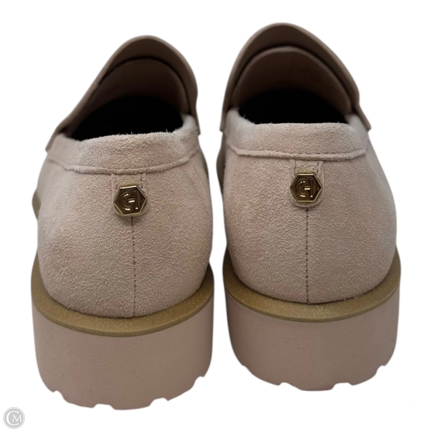 Suede Loafer Shoes Flats By Cole-haan In Pink, Size: 6.5