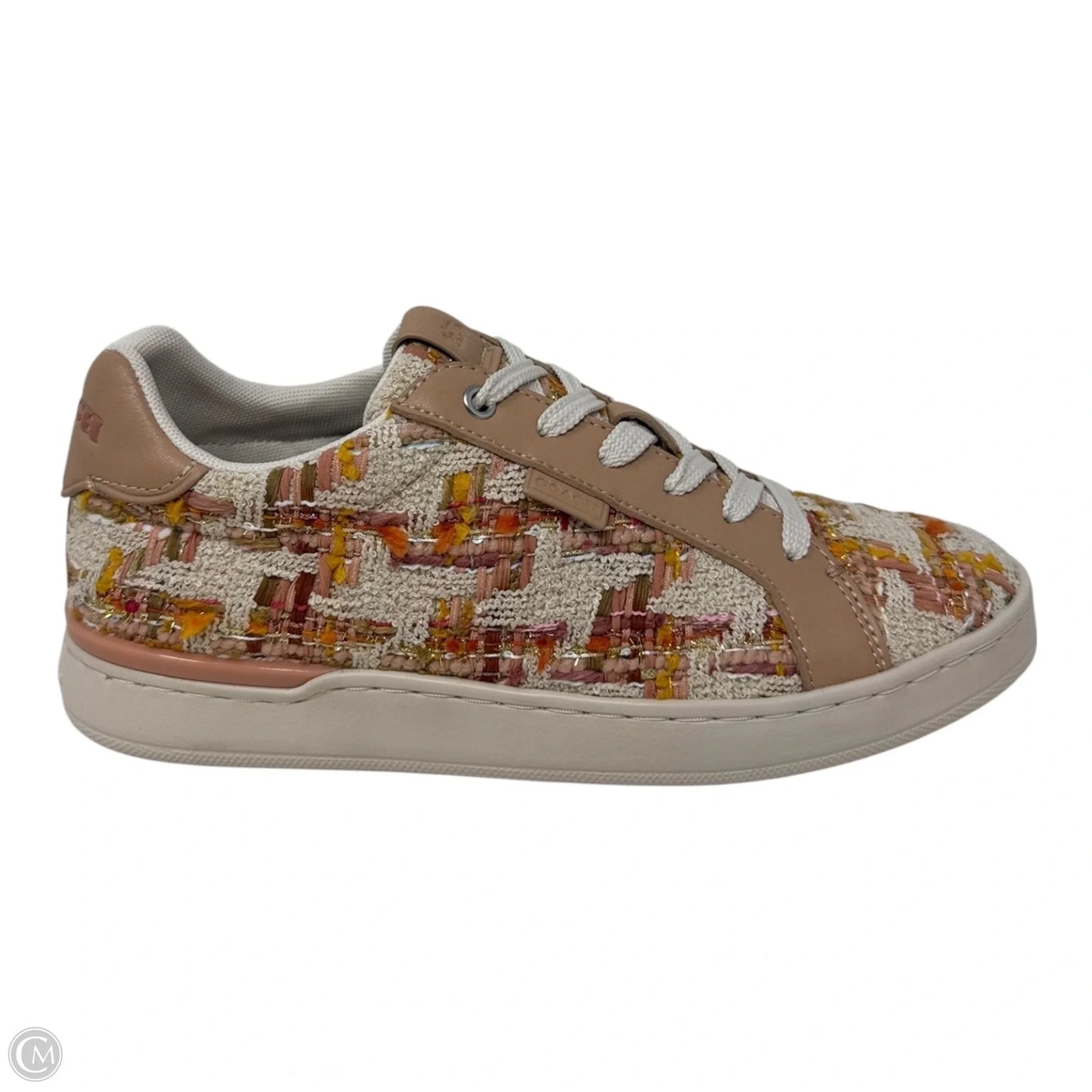 Lowline Tweed Trainers Shoes Designer By Coach In Orange, Size: 6.5