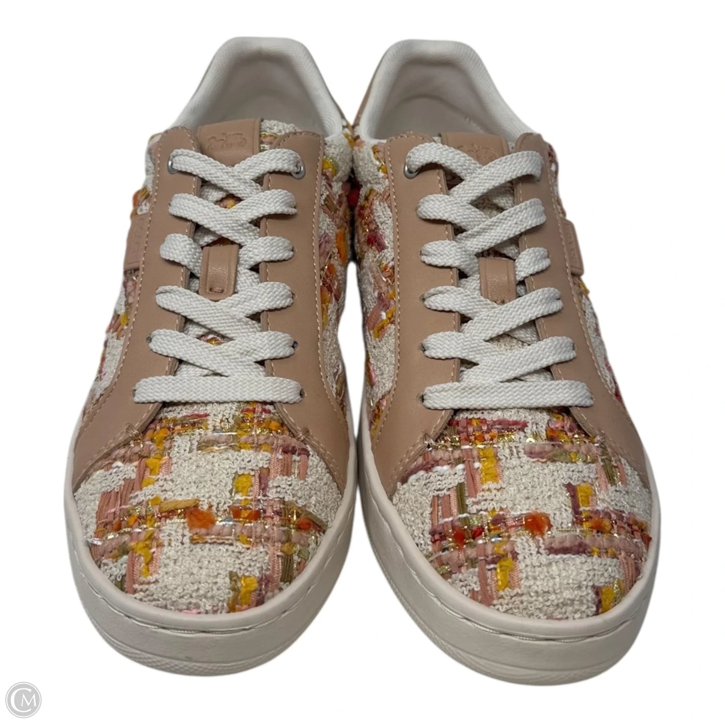 Lowline Tweed Trainers Shoes Designer By Coach In Orange, Size: 6.5