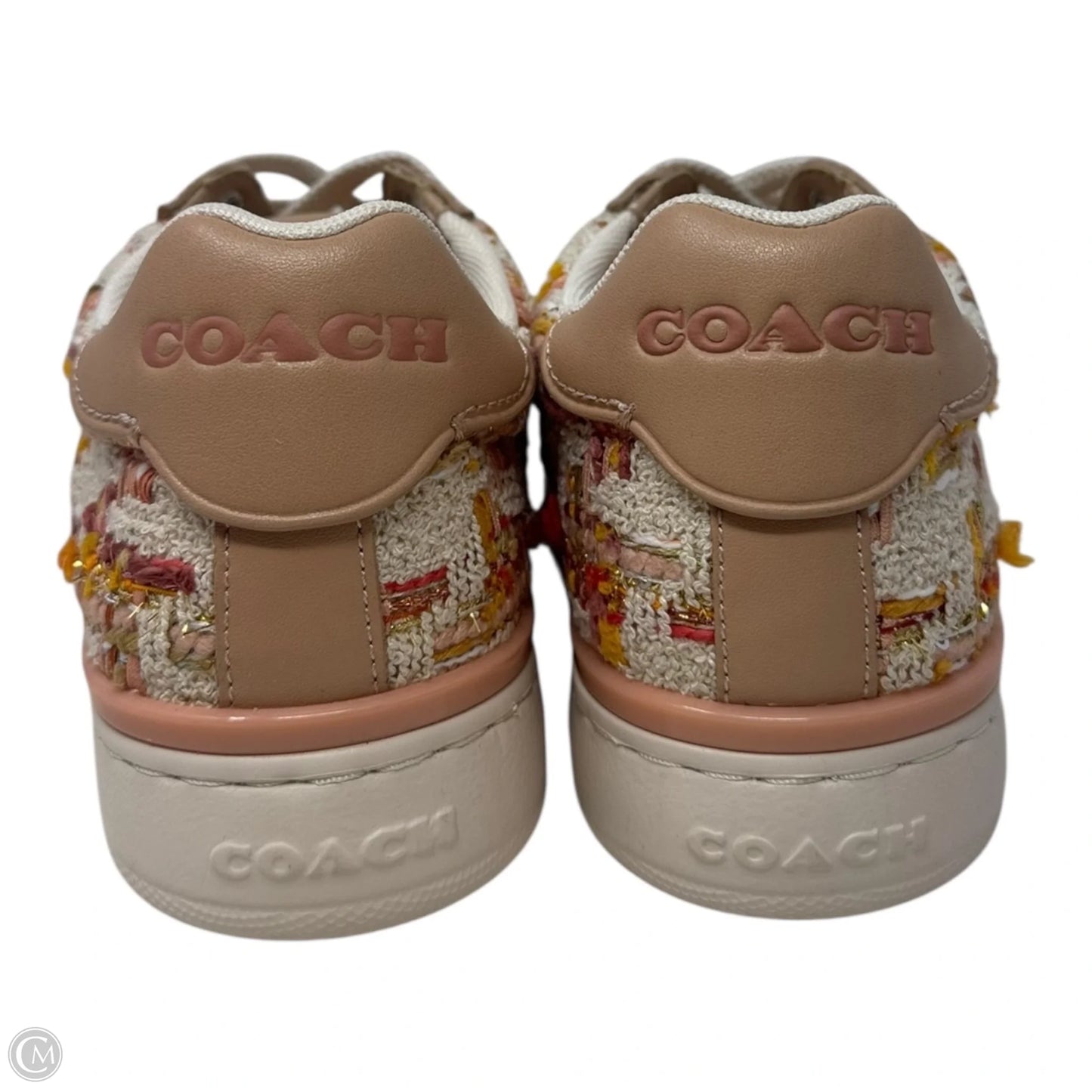Lowline Tweed Trainers Shoes Designer By Coach In Orange, Size: 6.5