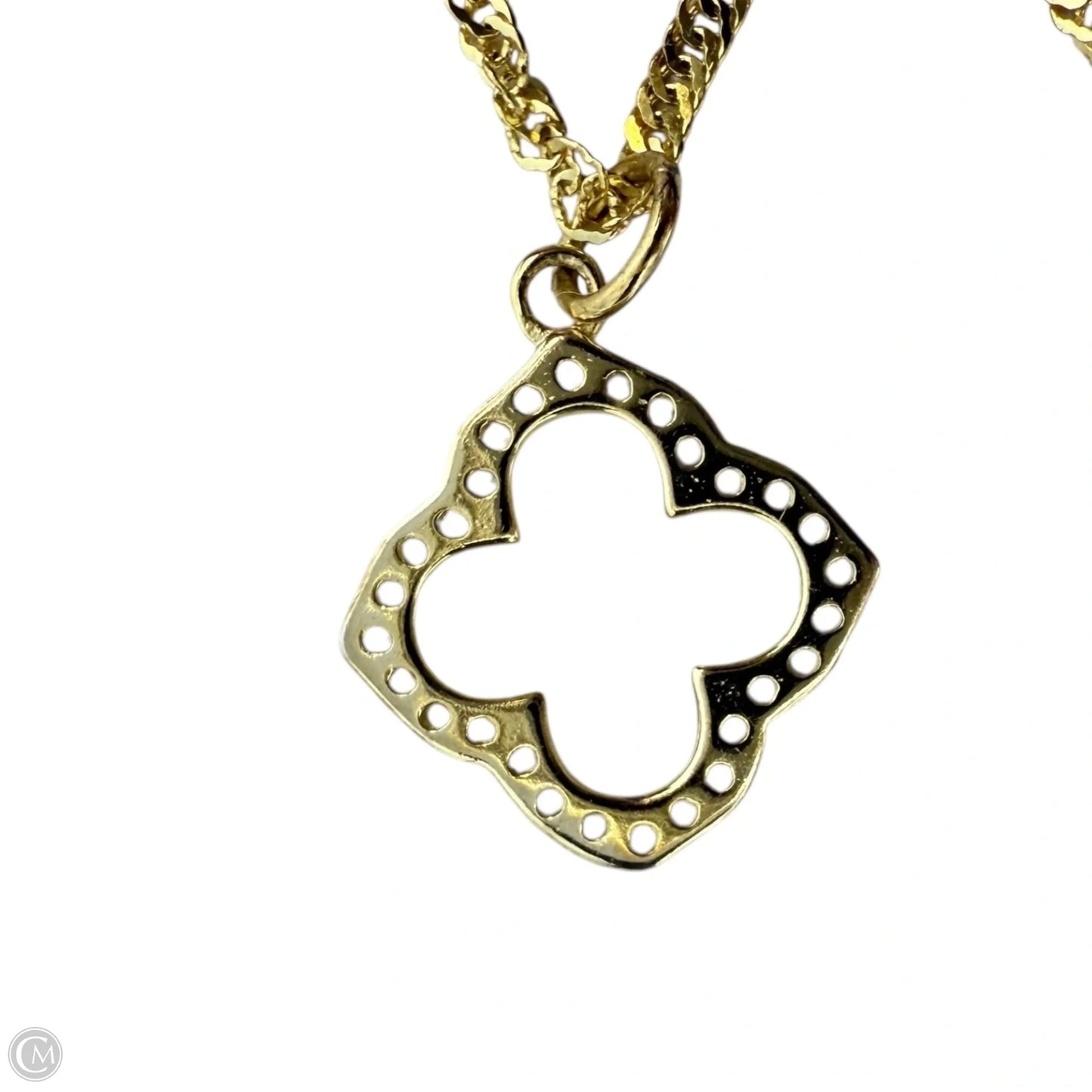 Vermeil Pavé Open Clover Necklace