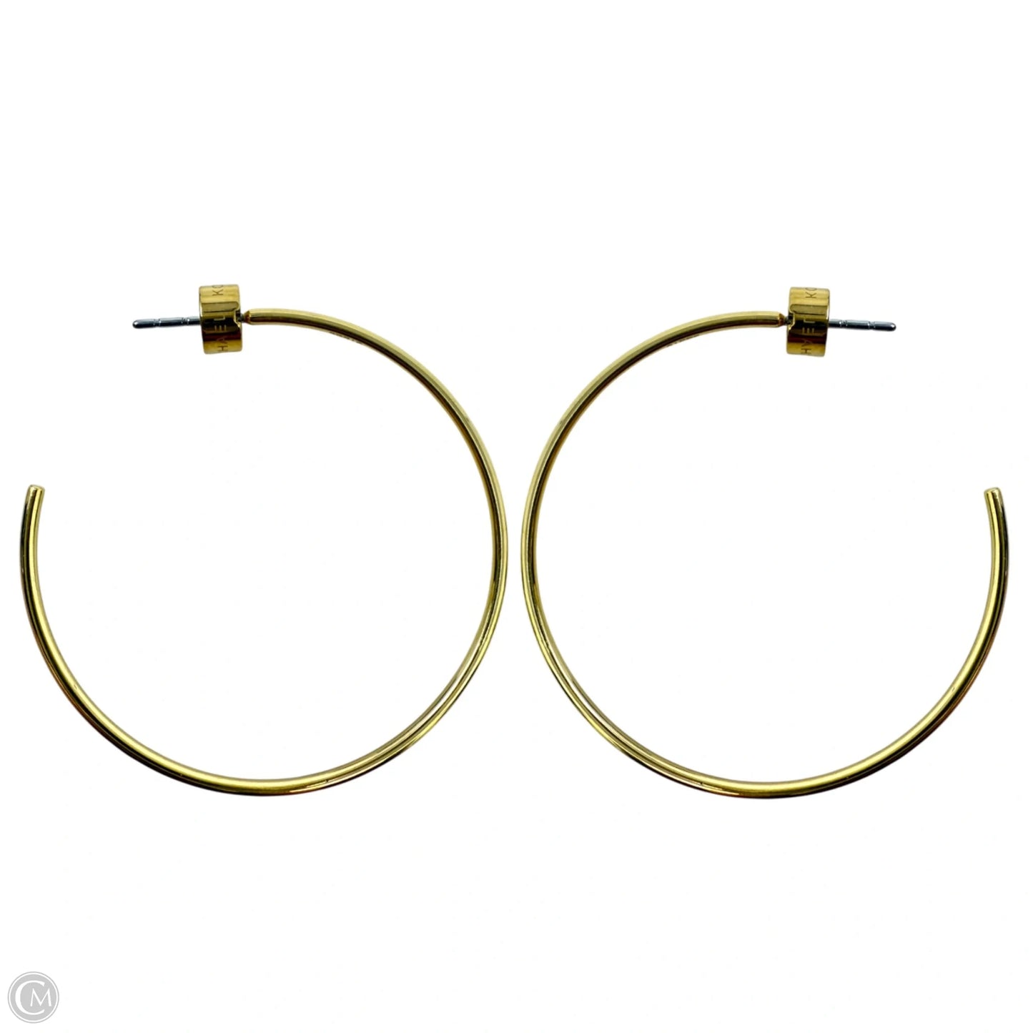 Gold Tone Steel Hoop Earrings By Michael By Michael Kors