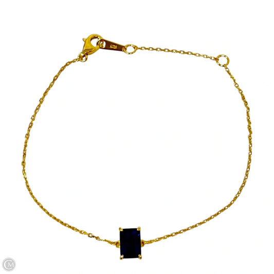 Vermeil & Blue Crystal Chain Bracelet