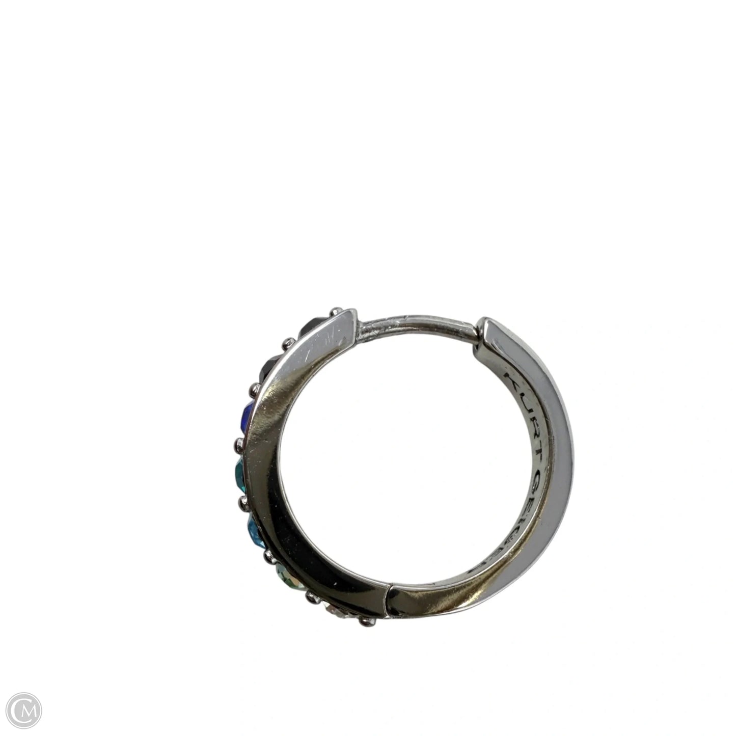 Crystal Huggie Hoop Earrings Designer By Kurt Geiger