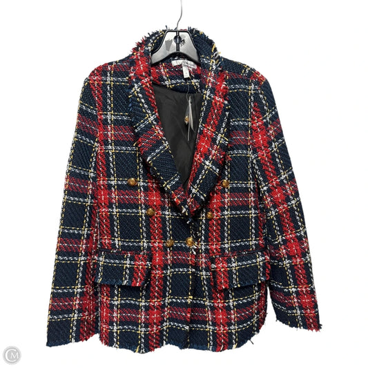 Tweed Blazer By Wdny In Plaid Pattern, Size: M