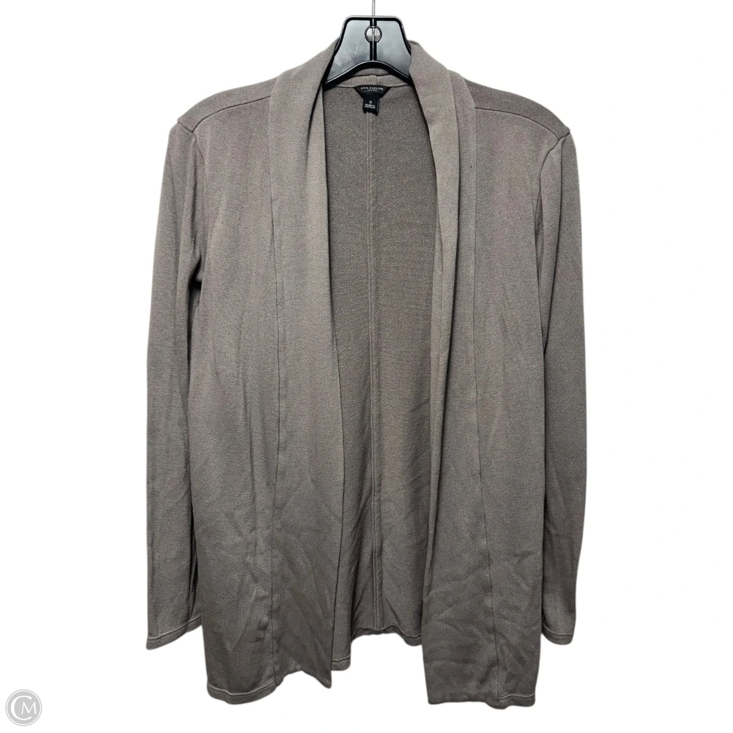 Sweater Cardigan By Ann Taylor In Taupe, Size: S