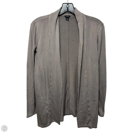 Sweater Cardigan By Ann Taylor In Taupe, Size: S