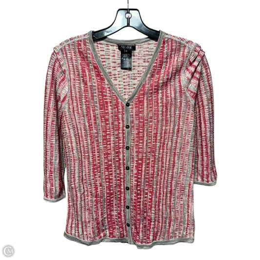 Sweater Cardigan By Nic + Zoe In Coral, Size: Xs
