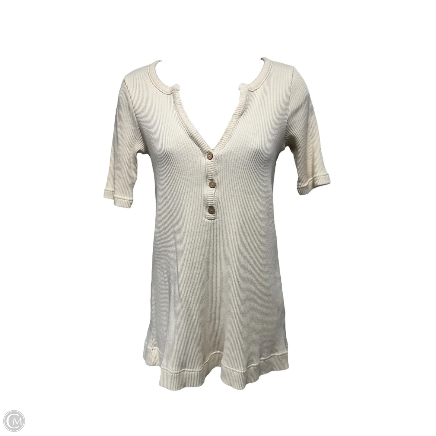 Tunic Short Sleeve By Free People In Cream, Size: Xs