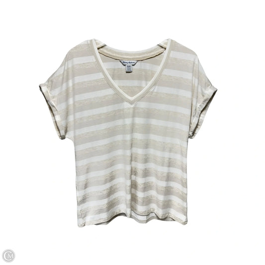 Top Short Sleeve By Tommy Bahama In Striped Pattern, Size: M