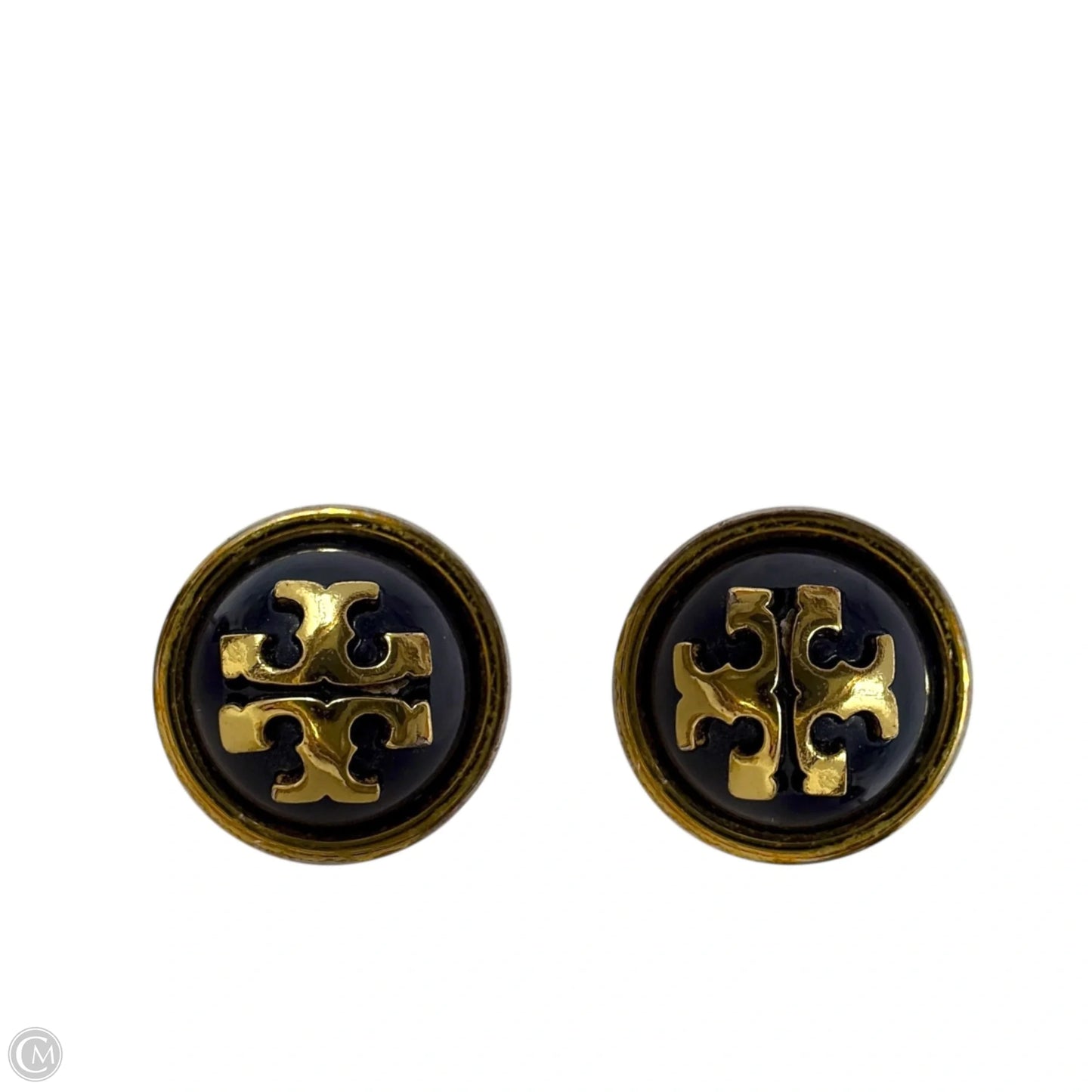 Kira Enamel Circle Stud Earrings Designer By Tory Burch