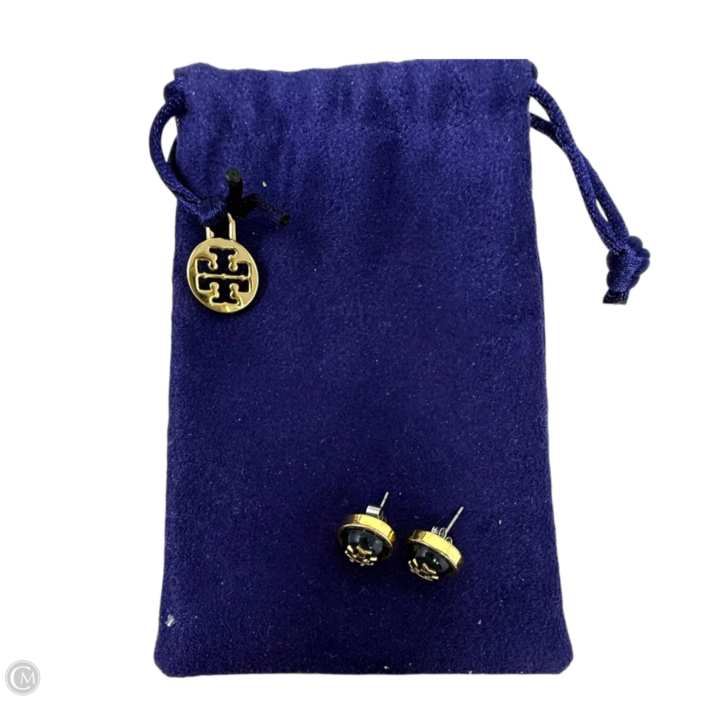 Kira Enamel Circle Stud Earrings Designer By Tory Burch