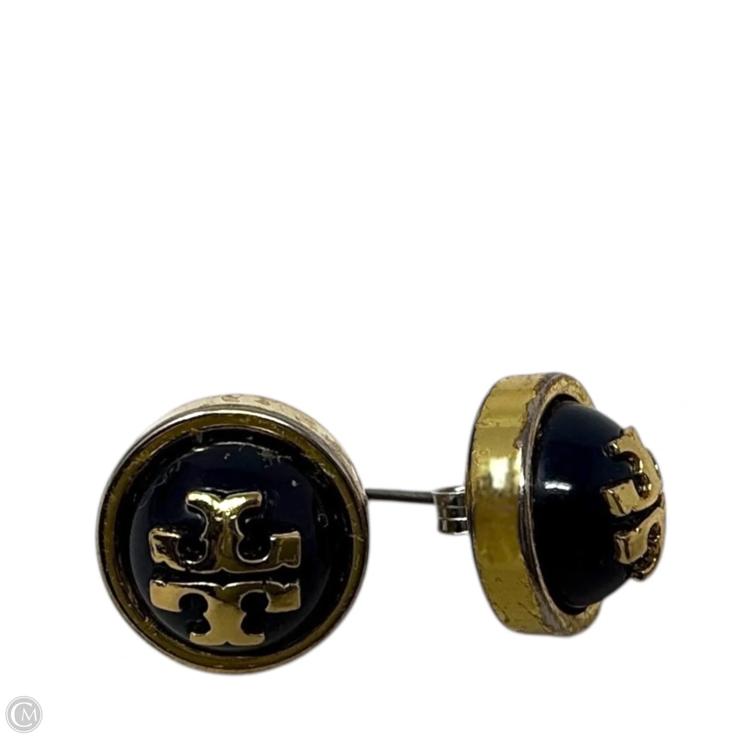 Kira Enamel Circle Stud Earrings Designer By Tory Burch