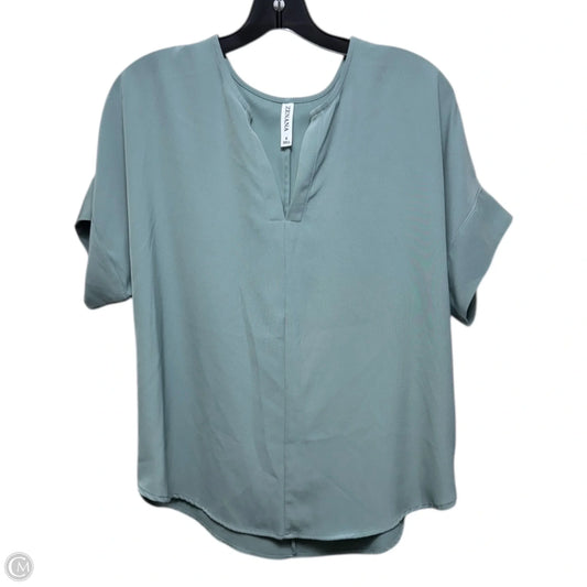 Top Short Sleeve By Zenana In Green, Size: S
