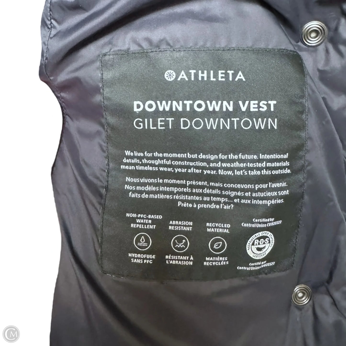 Vest Puffer & Quilted By Athleta In Black, Size: S