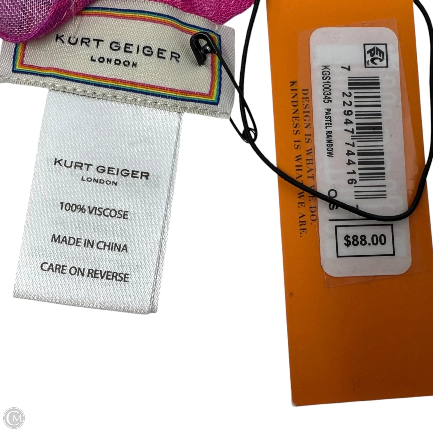 Pastel Rainbow Scarf Designer By Kurt Geiger