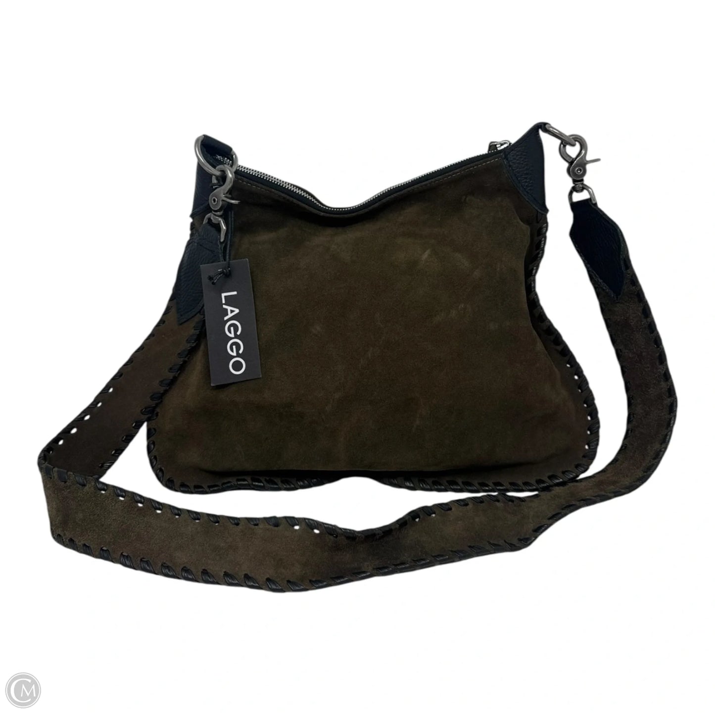 Lacey Suede Handbag Leather By Laggo, Size: Medium