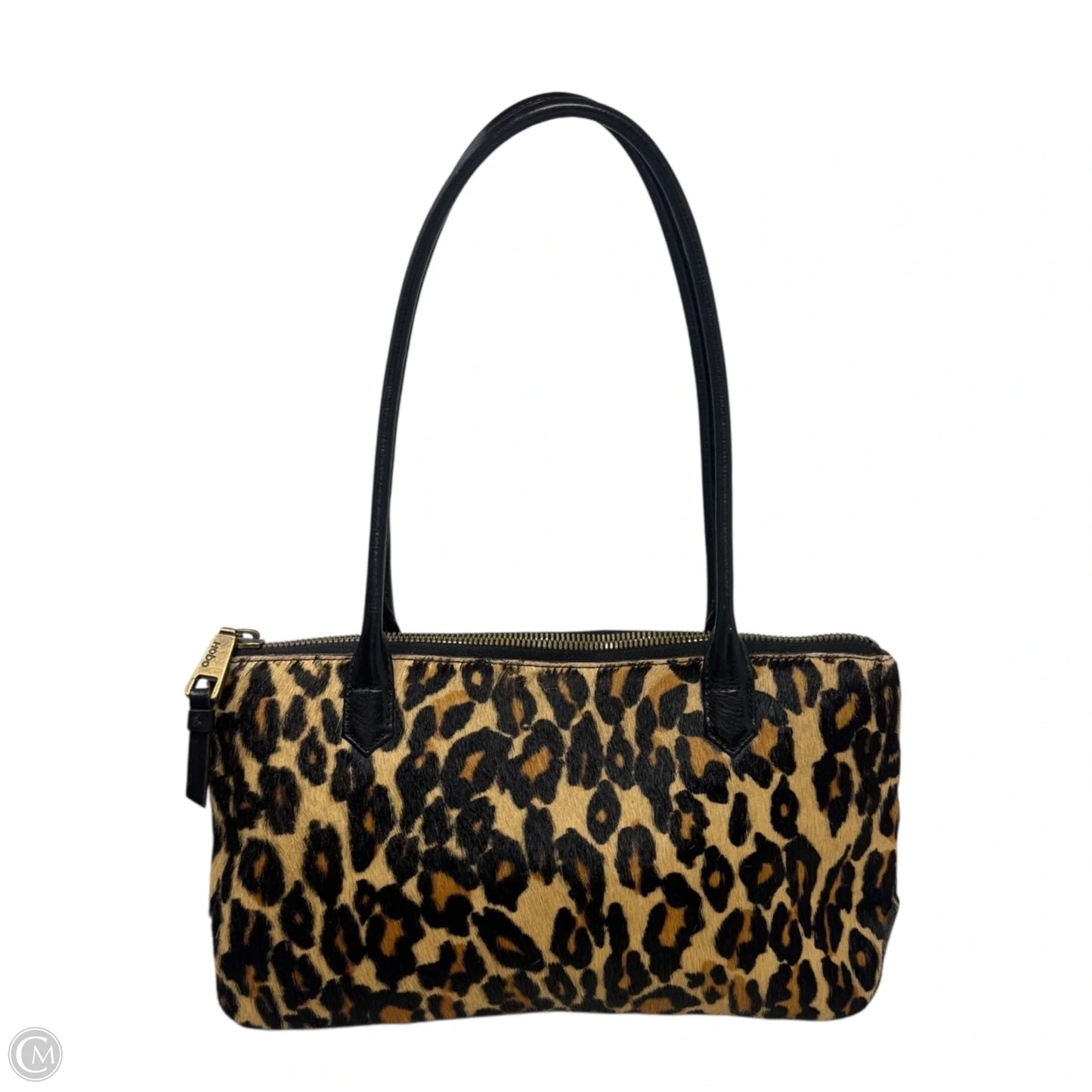 Leopard Shoulder Handbag Leather By Hobo Intl, Size: Medium