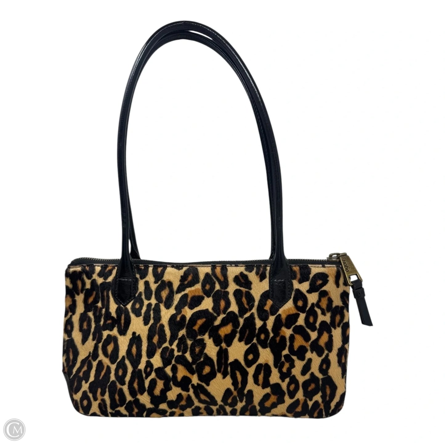Leopard Shoulder Handbag Leather By Hobo Intl, Size: Medium